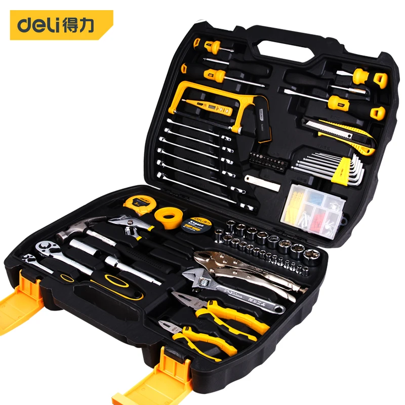 Deli 155 Pieces Of Comprehensive Tools Set Telecommunication Maintenance Multi-functional Electronic Home Decoration Emergency