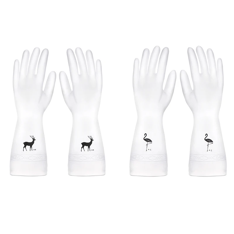 Перчатки для мытья посуды из резиновой кожи стирки кухни бытовые