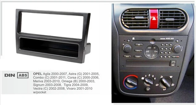 Один Din Facia для Opel Agila Astra Combo Corsa Omega Tigra Vivaro Vectra Радио DVD стерео CD панель приборная