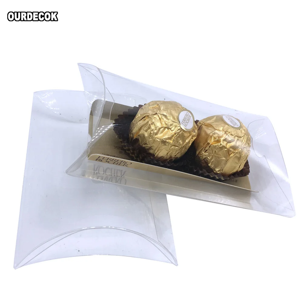 Свадебные подарочные коробки 25 шт. прозрачная коробка для конфет в форме подушки