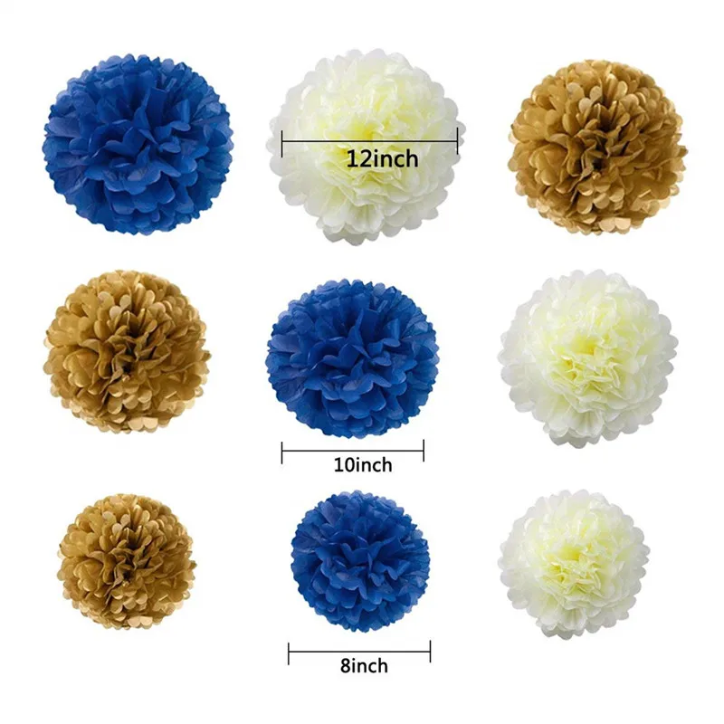 42 шт DIY Темно синие золотые вечерние украшения синего цвета хороший подарок на