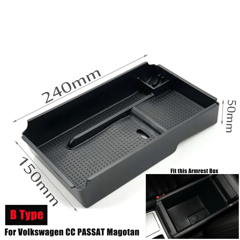 B for Passat Автомобильный подлокотник для Volkswagen Touareg Jetta Sharan Tiguan Touran Teramont Passat CC Variant Arteon Golf Sciocco MAGOTAN T-ROC - Название цвета: B for Passat