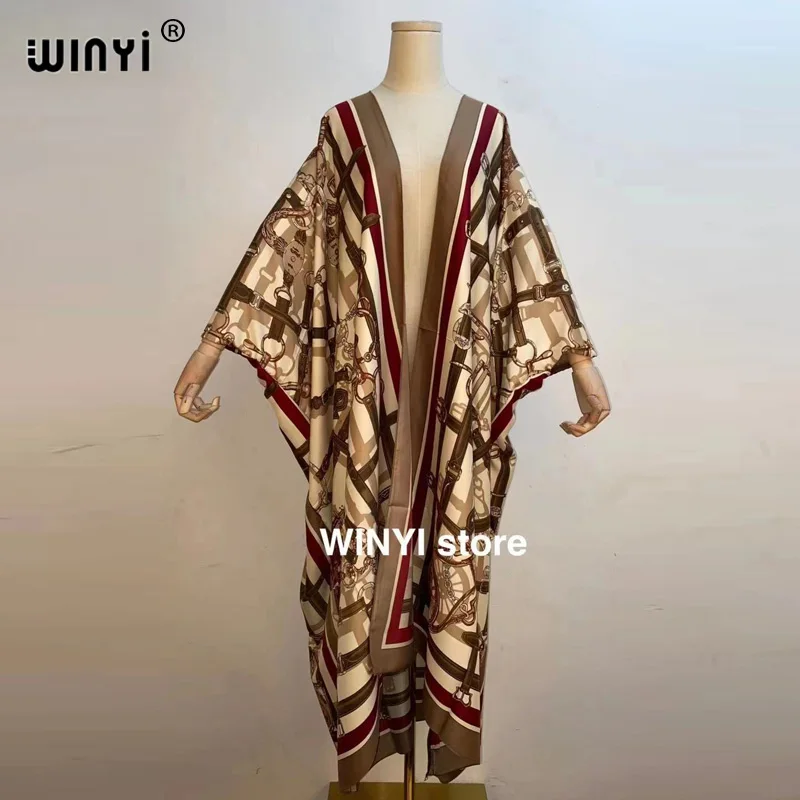 Modest Middle East Sunmer Women Cardigan stitch مسلم مجموعات Cocktail sexcy Boho Maxi African Holiday Batwing Sleeve Silk Robe