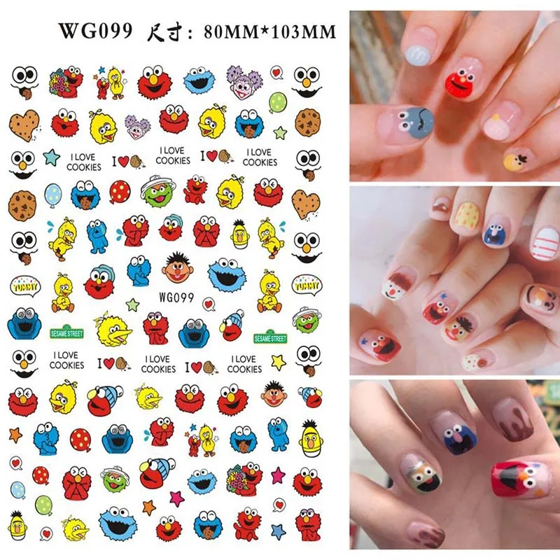 Наклейки для дизайна ногтей мультяшный стиль Снеговик животные геометрическое