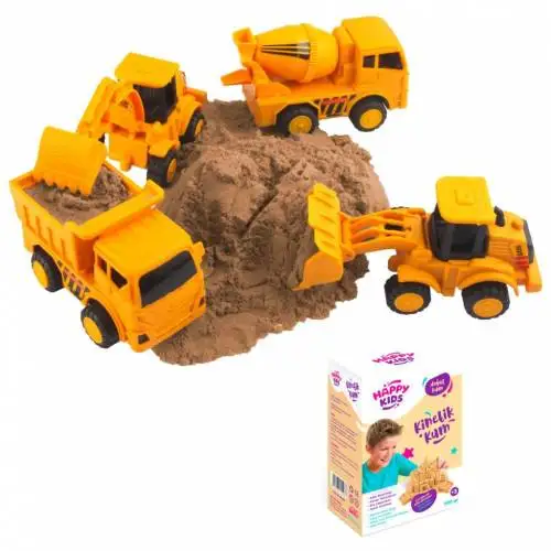 

Набор строительной машины + коричневый кинетический песок + грузовик + колесный экскаватор + Бетономешалка + погрузчик, качественные игрушки...