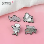 Эмалированная булавка в виде дельфина акулы FIMAODZ, помогите мне! Я очень устал океан животное тема Изысканный рюкзак броши значки для унисекс