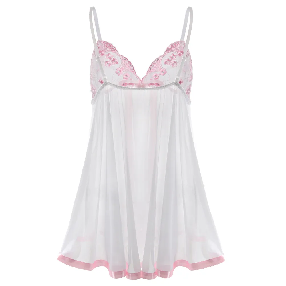

Women Sexy Night Dress Nightwear Plus Size Lace Nightgown Sleepwear Dress Sexy Lingerie Bathrobe Nightdress