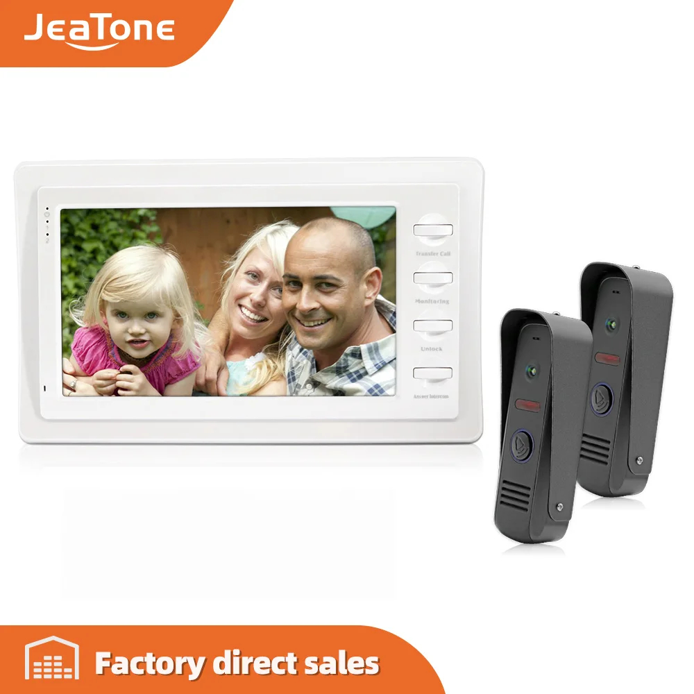JeaTone 7 дюймовый TFT сенсорный ключ 1200TVL камера видеодомофон дверной звонок Домашняя