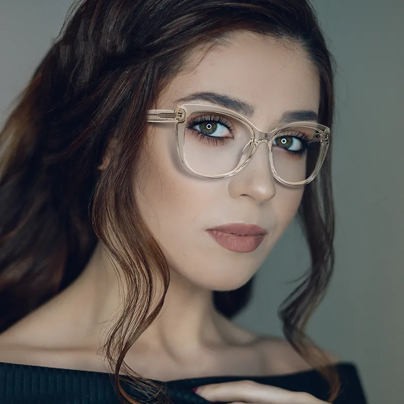 

Gafas Optic ticas para mujer monturas elegantes a la moda para mujer gafas de recpción montura de gafas de estilo de ojo de gato