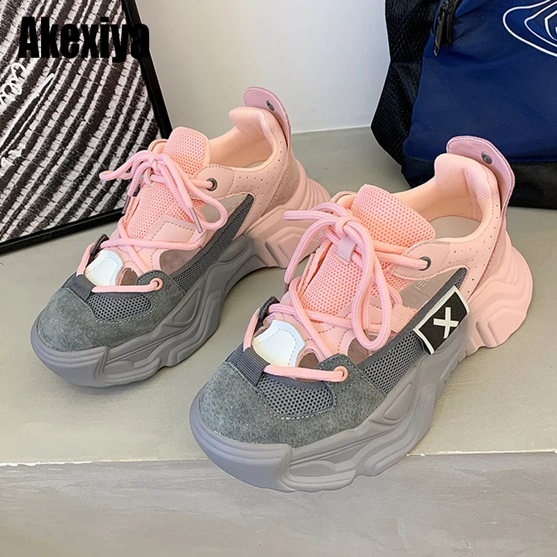 

Женские летние дышащие кроссовки на шнуровке, удобные открытые сандалии на платформе, модель BC1026, 2021