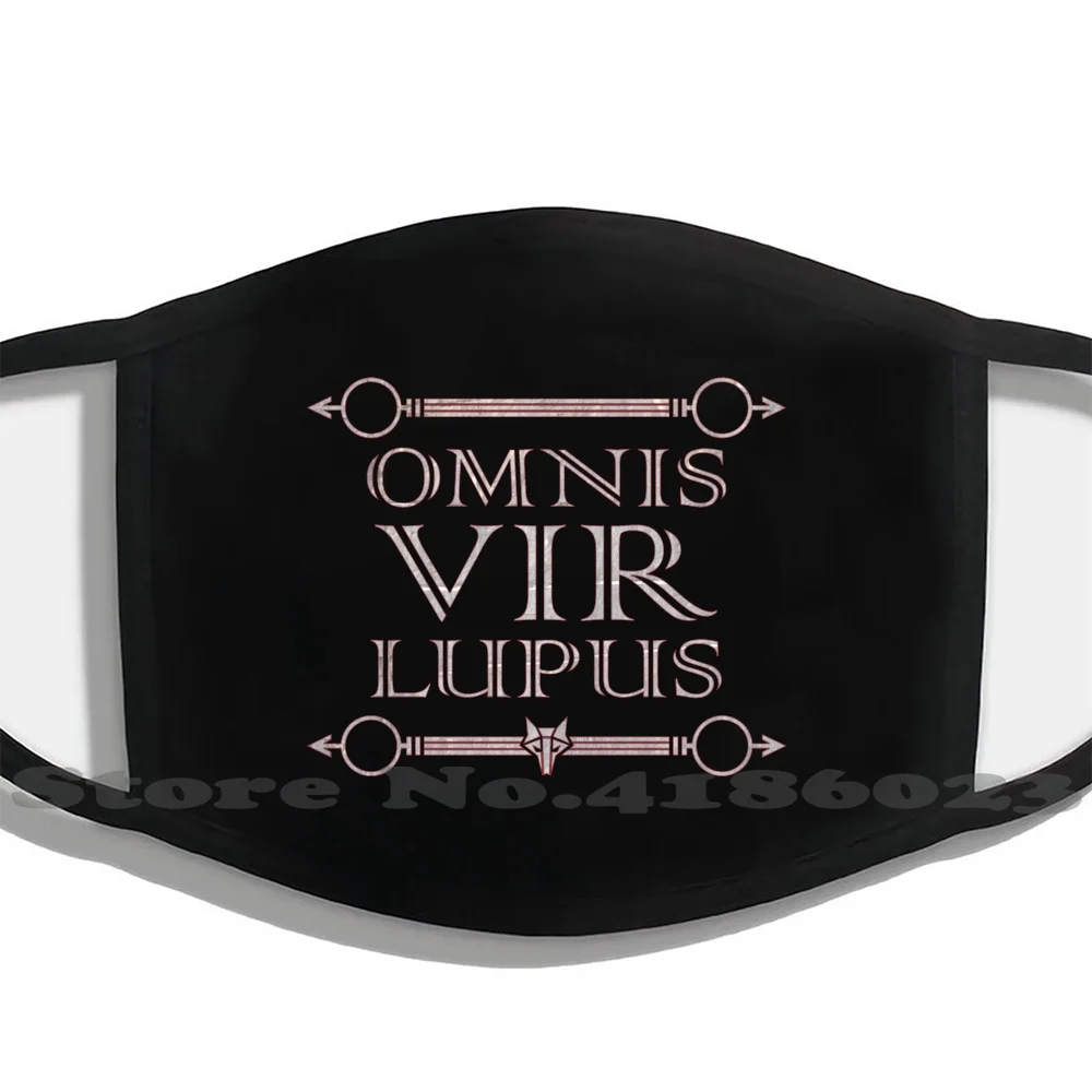 

Красная поднимающаяся «Omnis Vir Lupus» рубашка [белая] «сделай сам» маска для лица для взрослых и детей маска для лица красная восстанавливающая форму Золотая сын Дарроу Sevro Howler