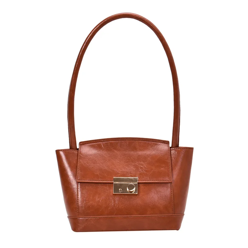 Коричневые сумки для багета однотонная сумка из искусственной кожи женщин 2019 на