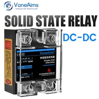 solid state relay dc 3 32v control dc 5 220v 10a25a40a60a80a100a120a free thermal paste with protective cover single phase