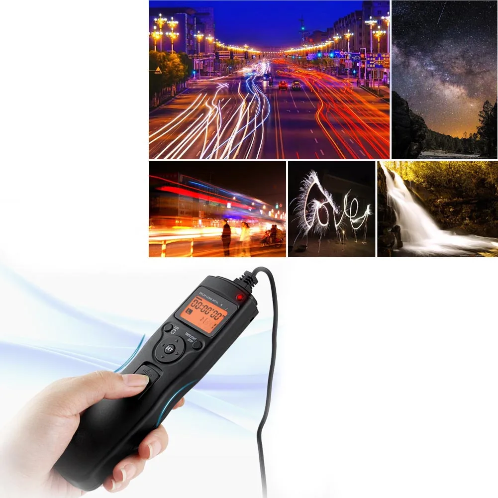 

LCD Wired Timer Shutter Release Remote Control For Nikon D90 D5000 D7000 D3100 D5100 DSLR Camera N10 Interface FKU66