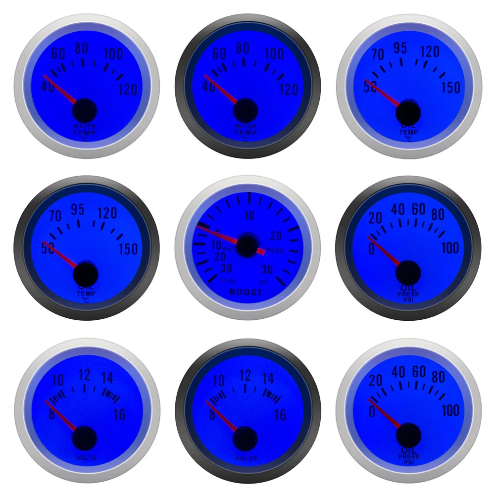 12V автомобиля универсальный температура воды метр Boost Gauge фунтов/кв. дюйм нефть