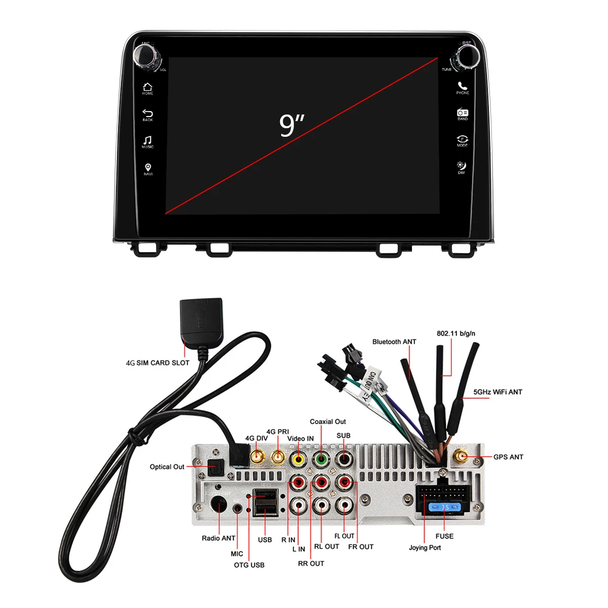 구매 9 인치 멀티미디어 Autoradio 안 드 로이드 10 자동차 라디오 스테레오 헤드 유닛 혼다 CRV CR-V 2017 2019 무선 Carplay 안 드 로이드 자동 4G