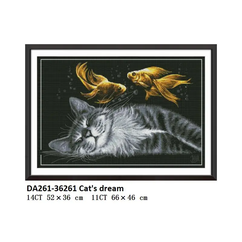 Cross Stitch DA261 Joy Sunday Счетный крест хлопок DMC кошка узоры вышивка крестиком напечатанный холст Набор для вышивки DIY рукоделие Aida ткань - Цвет: Cross Stitch DA261