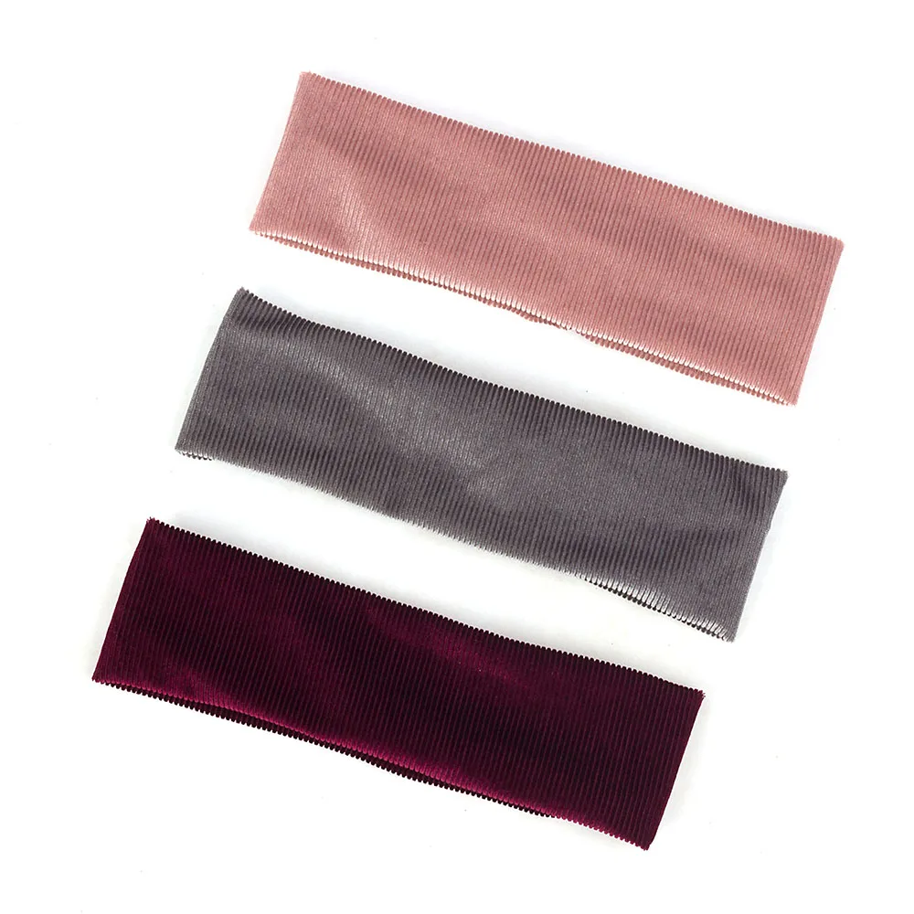 Женская повязка на голову в стиле ретро однотонная хлопковая эластичная