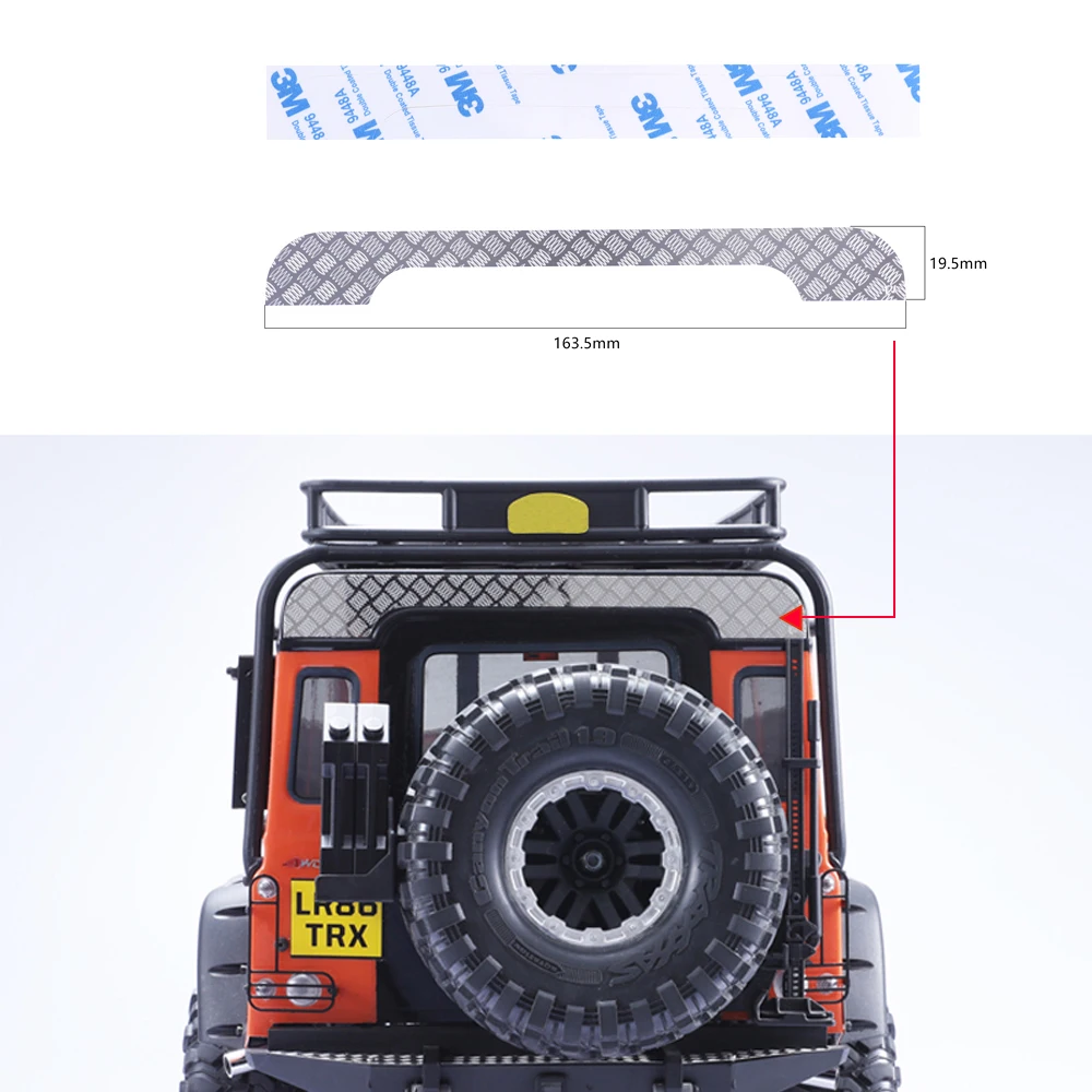 

1/10 TRX4 TRX-4 82056-4 RC Гусеничный автомобиль, модифицированные обновленные аксессуары, металлическая задняя крыша, отделочная панель, противоскол...