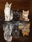 Полноразмерная Алмазная картина 5D с изображением кошки, животных, Круглая Мозаика, алмазная вышивка сделай сам, тигр, украшение для дома, картина Стразы ручной работы