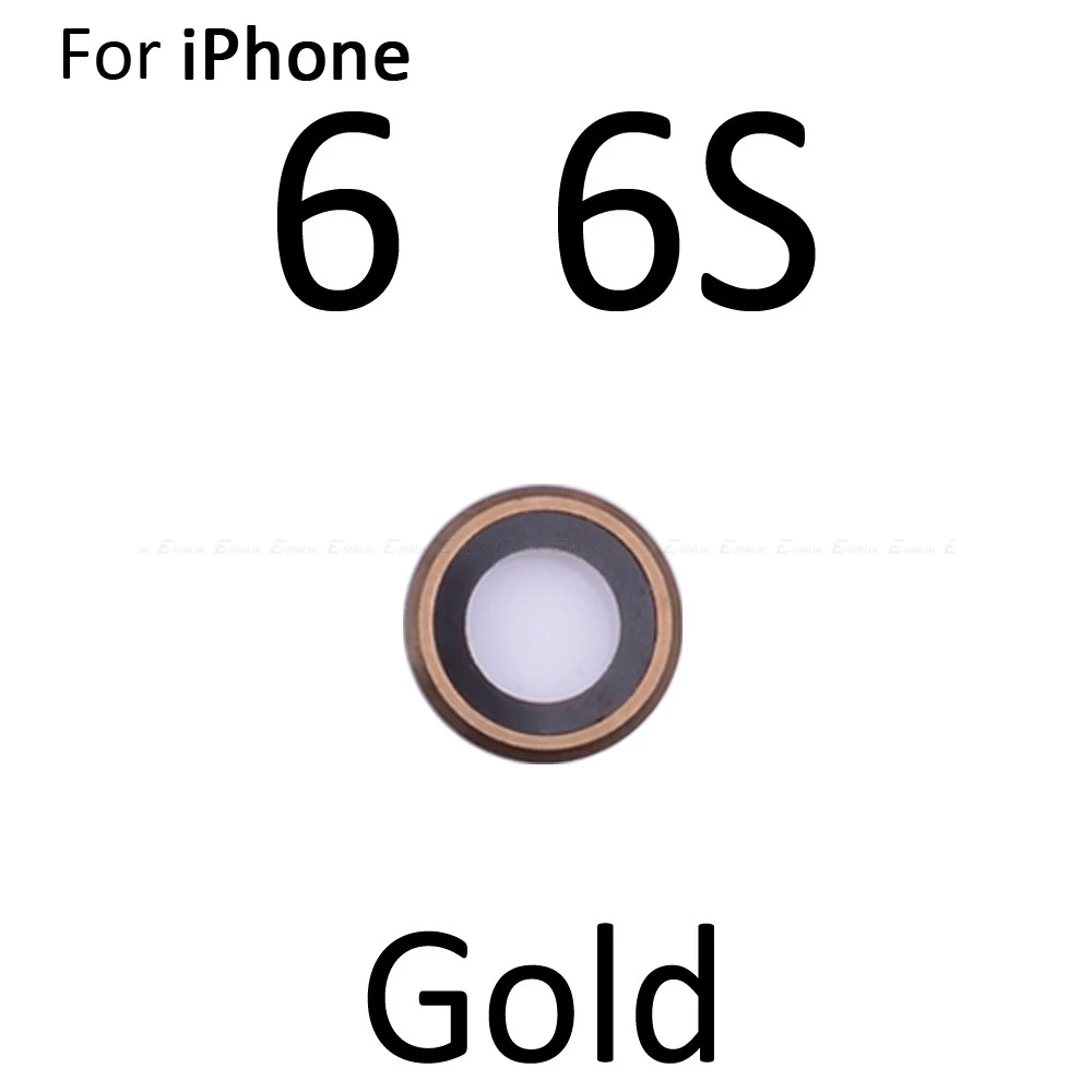 Новое заднее стекло объектива камеры кольцо Крышка для iPhone 4 4S 5 5S SE 5C 6 6S Plus с рамкой держатель запасные части