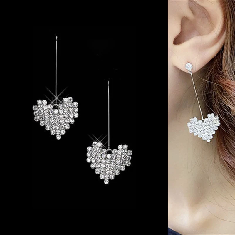 Новинка 2014! 60 шт полностью Стразы в форме сердца кнопки для самостоятельного