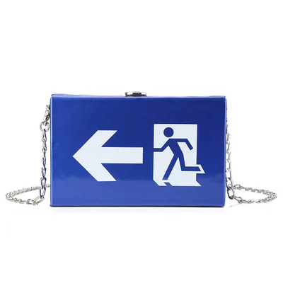 

Women Pu Leather Shoulder Bag Girls Small Box Shape Clutch Bag Women Chain Messenger Bags Ladies Exit Letter Print Crossbody Bag