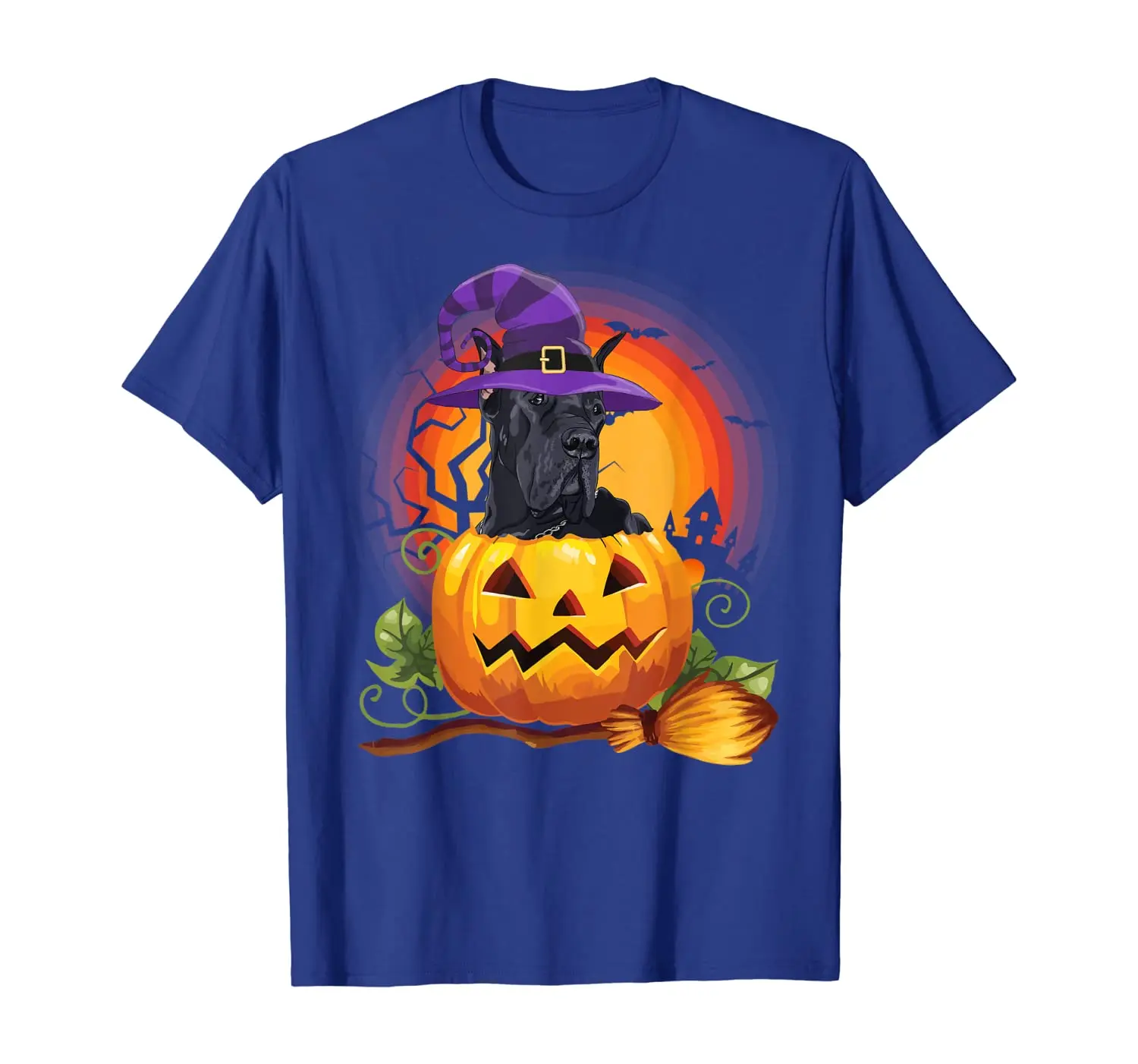 

Witch Pumpkin Halloween - Dog Lover Costume Gifts T-Shirt New Summer Cool Women Tee Breathable All Cotton Short Sleeve T Shirt