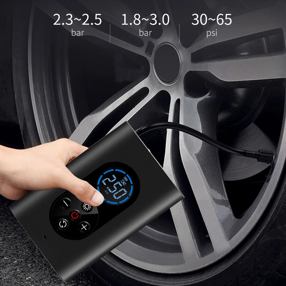 

Portable Tire Inflator Cordless Air Pump Rechargeable 150PSI Electric Handheld Inflatable Tire Pump For Car Motorcycle Bike Ball