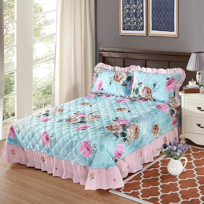 

Colorful Vibrant Flowers Duvet/Comforter Cover set 4/6Pcs Bedding set 100%Quilted Cotton Duvet Cover Bedspread Pillow shams