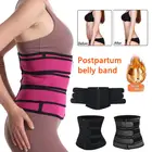 Тренировочный пояс для похудения, 3 ремня, корсет, одежда для йоги, утягивающий живот, похудение, пот, пояс для сжигания жира