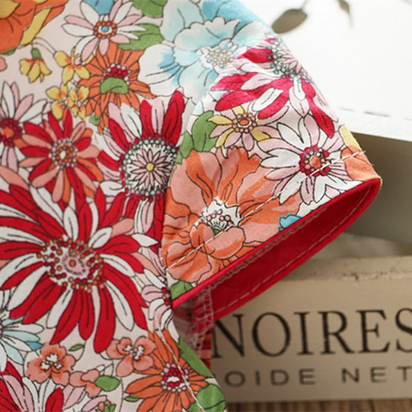 Платье-Чонсам для маленьких девочек в китайском стиле с цветочным рисунком и