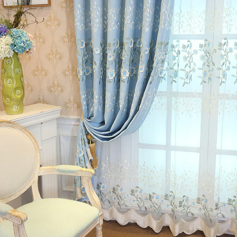 

New Country Style Curtains Modern Simpleclassical Curtains Embossed and Vivid Fancy Curtains Curtains for Living Room Bedroom