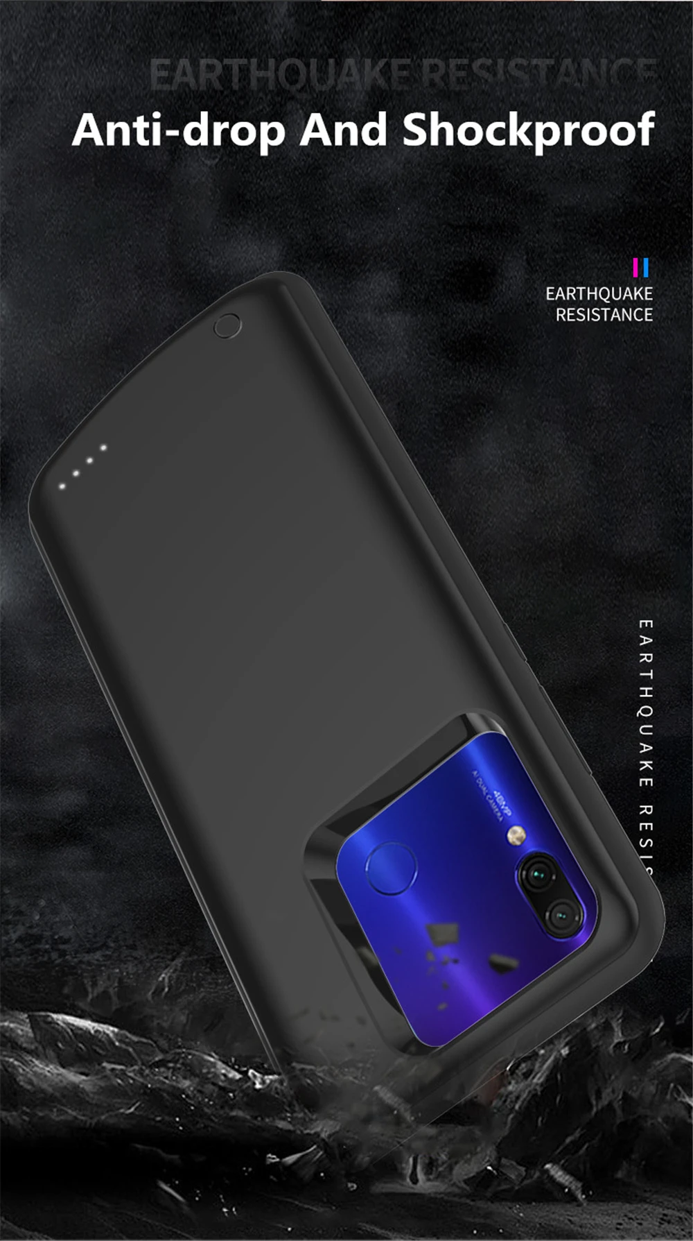 6500 мАч зарядное устройство чехол для Xiaomi Redmi Note 7 Pro резервного питания банк зарядки чехол для Redmi Note 7 Внешний контейнер для аккумуляторных батарей