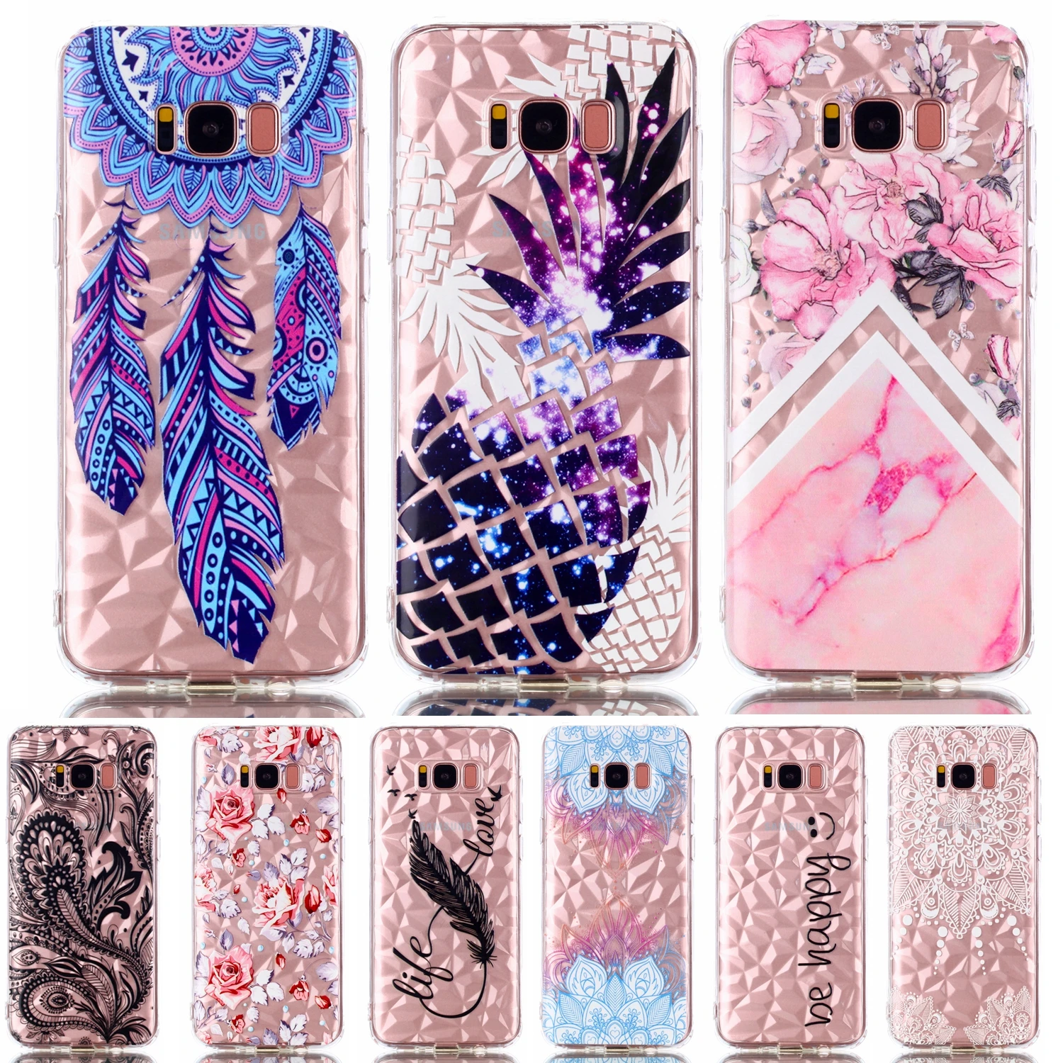 Для Samsung Galaxy S10E Ударопрочный Мягкий чехол в форме бриллианта для S8 S9 S10 Plus Note 9| |