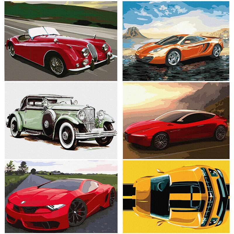 Краска сделай сам для красного спортивного автомобиля краска по номерам без