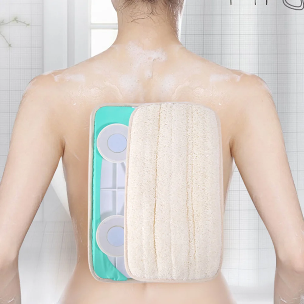 

1 Set Wall-mounted Shower Mat Bathing Mat with Loofah Cover (Assorted Color)