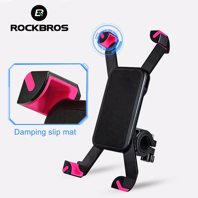ROCKBROS, регулируемый держатель для телефона на велосипед, руль, зажим, подставка для велосипеда, кронштейн для IPhone, samsung, htc, sony, мобильного телефона