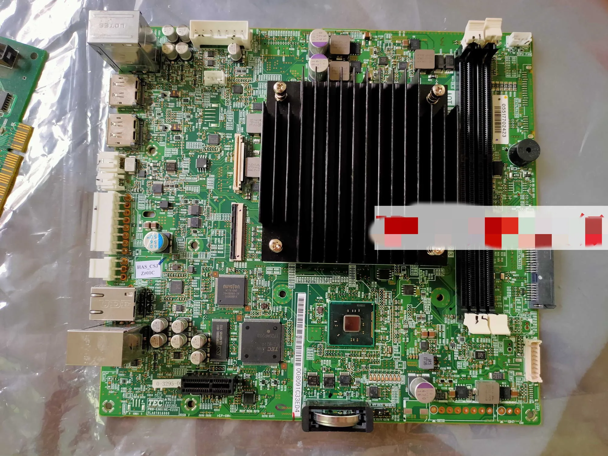 

Техническая материнская плата для компьютера с центральным процессором TEC 0-3295-00