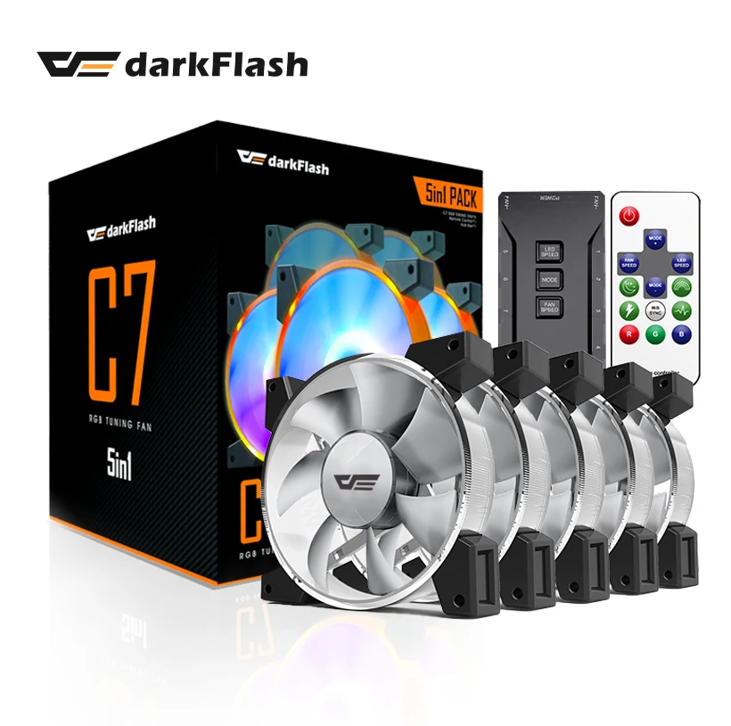 Кулер darkflash для процессора 120 мм с регулируемой яркостью регулятором скорости