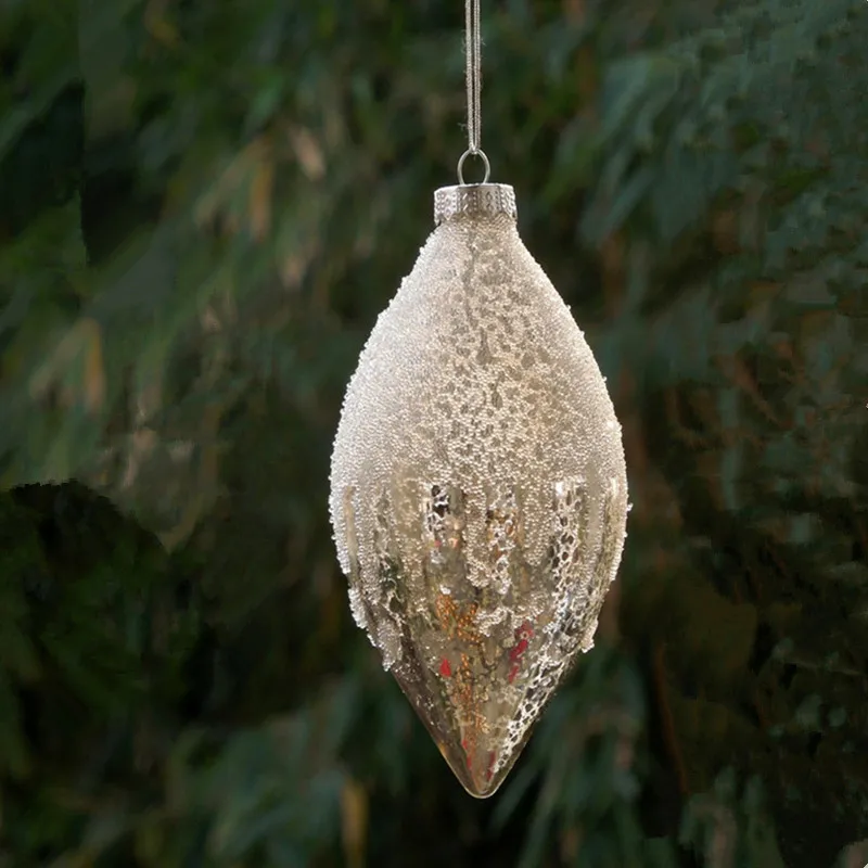 

★★★Продвижение★★★6*12 см маленькая стеклянная подвеска в форме конуса, украшение для дома, вешалка для рождественской елки