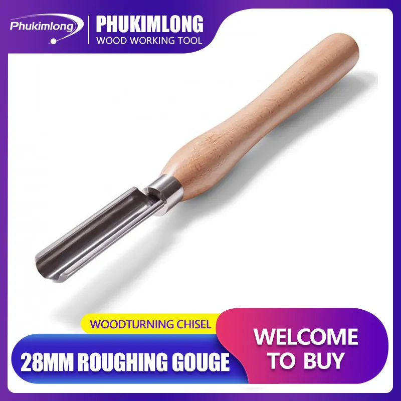 Phukimlong M2 HSS 28mm Roughing Gouge Wood Working Tools Wood Turning Chisel