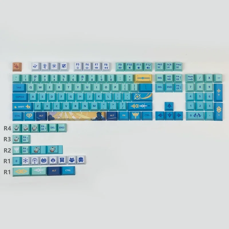 

1 Set Original God Anime Keycaps PBT DYE-Sub Key Cap Cherry Profile For MX Switch GH60/64/68/87/104 Mechanical keyboard