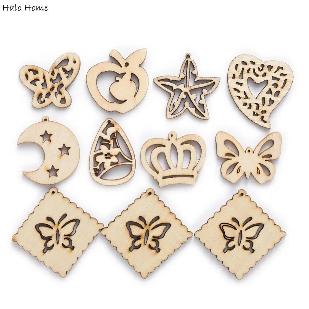 

30 шт жизни тема древесные опилки Подвески Украшения для скрапбукинга дома вечерние DIY ручной работы аксессуары декора 25-30 мм