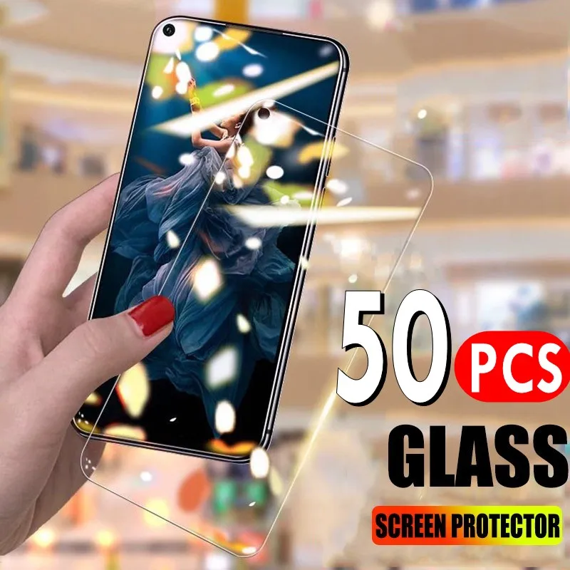 Закаленное стекло для защиты экрана пленка 50 шт./лот Xiaomi 10 F2 F1 9 8 se 9T Mi9 6X A1 A3 A2 Lite Redmi