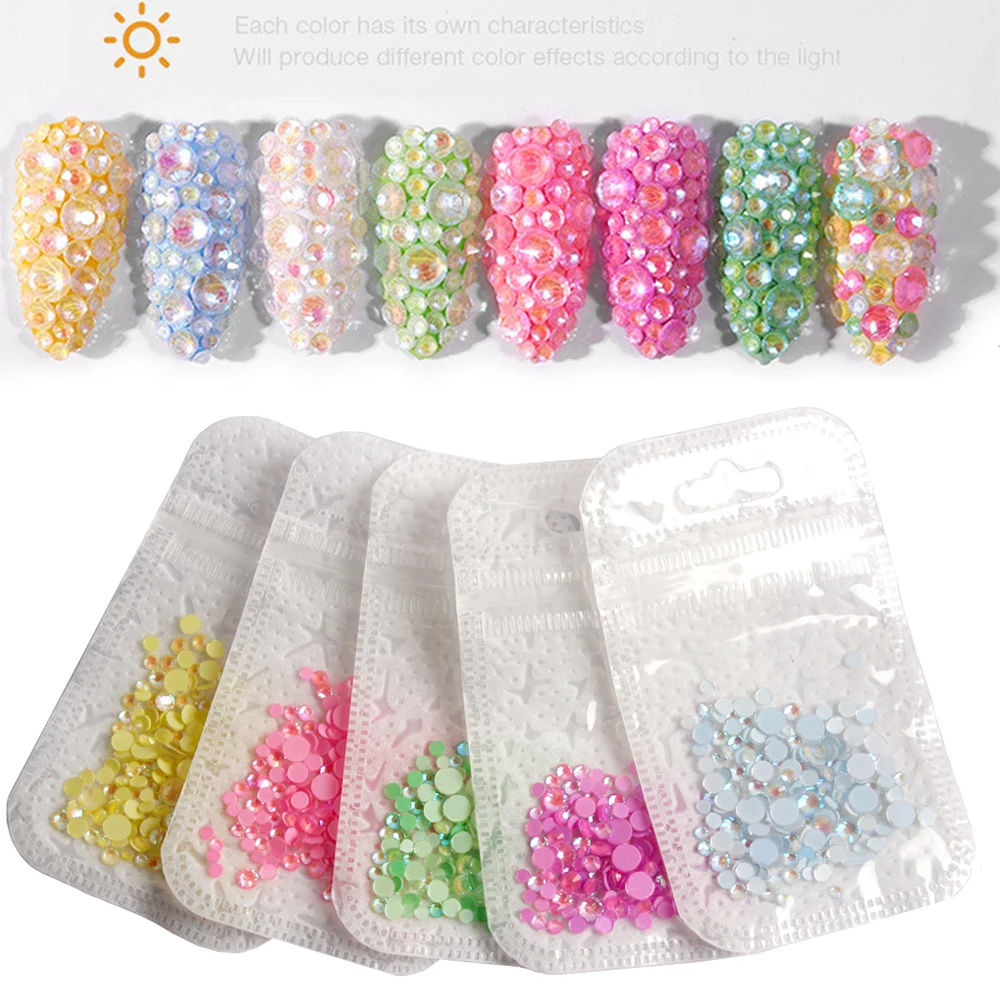 1 упаковка светящийся/флуоресцентный кристалл смешанный размер SS6 SS20 дизайн