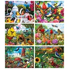 Размер холста DIY 5d алмазная картина птица мозаика животное полный квадраткруглая Алмазная вышивка цветок домашний декор Ручная работа