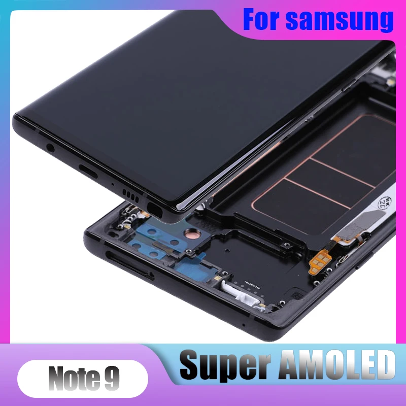 ЖК дисплей Super AMOLED для Samsung Galaxy NOTE 9 N960D N960F сенсорный экран 6 4 дюйма сменные детали с