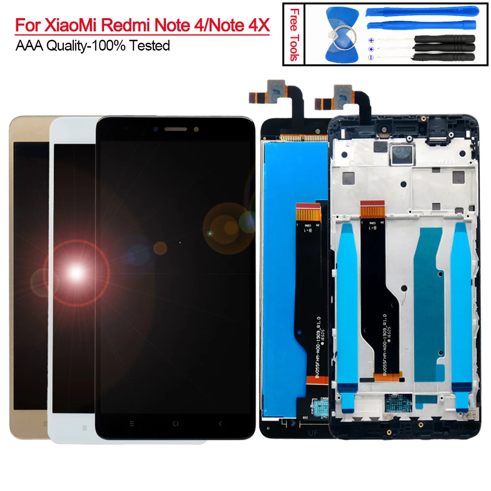 ЖК дисплей для Xiaomi Redmi Note 4 дигитайзер сенсорного экрана в сборе с рамкой Global 4X Prime