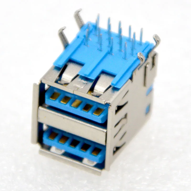 10 шт. новинка 3 0 USB разъем AF тип A 90 градусов печатная плата двойной интерфейса